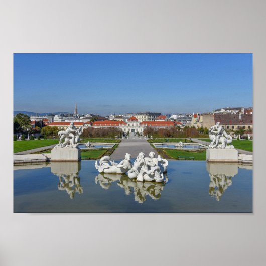 Belvedere Palace Pool, Wenen, Oostenrijk Poster (Voorkant)