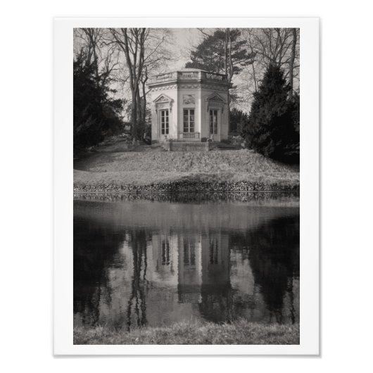 Belvedere Teahouse in Black & White Foto Afdruk (Voorkant)