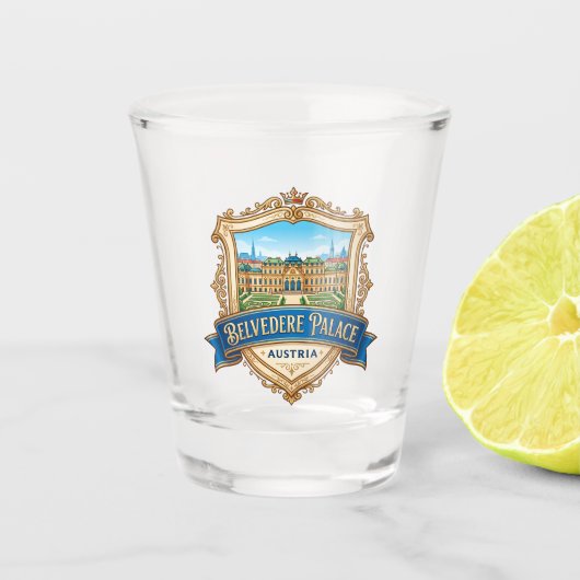 Belvederepaleis Oostenrijk Shot Glas (Voorkant)