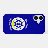 Bemande bootanker gepersonaliseerd iPhone 16 hoesje (Achterkant horizontaal)