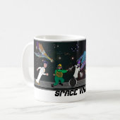 Bemanner op de run koffiemok (Voorkant links)