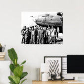 Bemanner van de B-17-vliegende "Memphis Belle" Poster (Thuiskantoor)