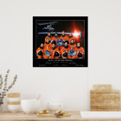 Bemanner van de Sluiting STS-108 met ISS-bemanning Poster (Keuken)