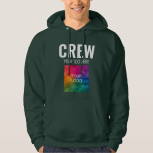 Bemanner Voeg hier Logo tekst toe Mannen dubbelzij Hoodie