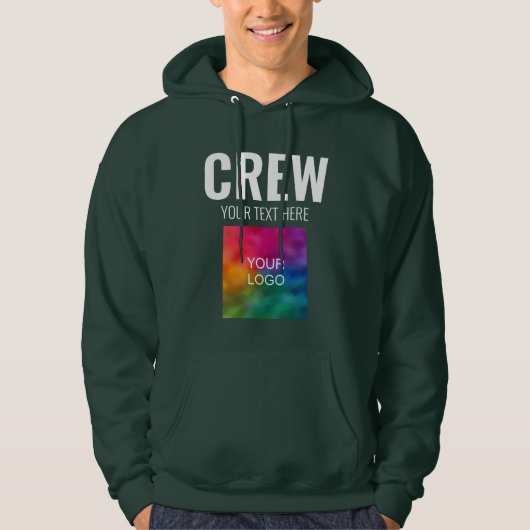 Bemanner Voeg hier Logo tekst toe Mannen dubbelzij Hoodie (Voorkant)