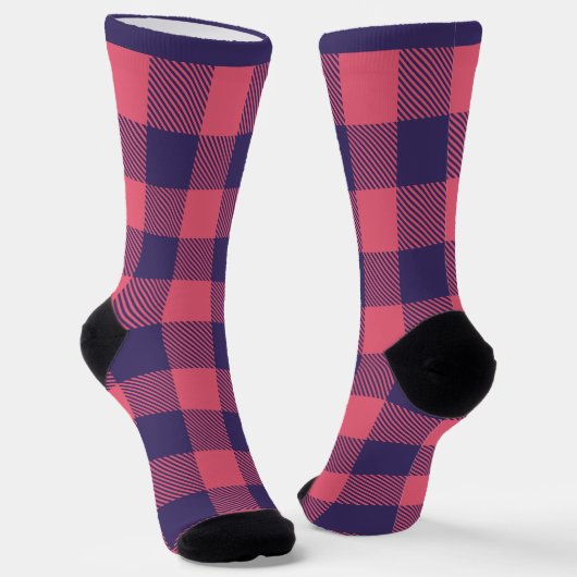 Bemanning Socks Heet Roze Magenta Indigo Buffalo P Sokken (Gebogen)