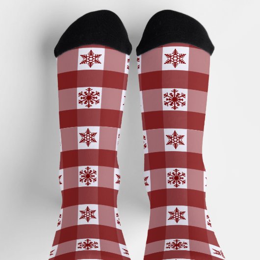 Bemanning sokken rood kerstpatroon (Top)