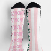Bemanning Soks Roze & Witte Streep Verspreid Vrien Sokken (Top)