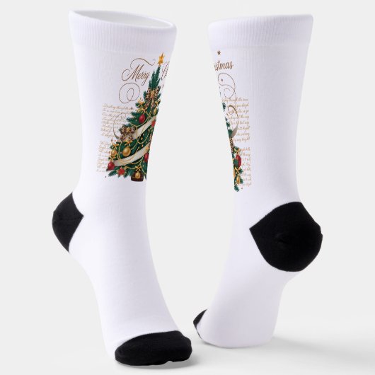 Bemanning Soks-Vrolijk Kerstfeest Sokken (Gebogen)