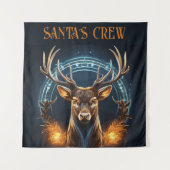 bemanning van de kerstman wandkleed (Voorkant (horizontaal))