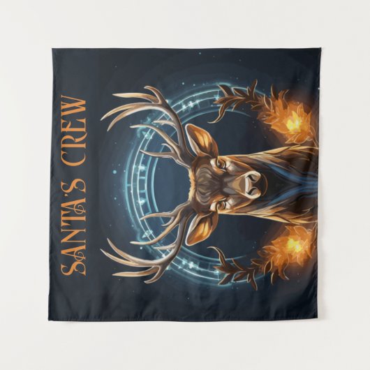 bemanning van de kerstman wandkleed (Voorkant)