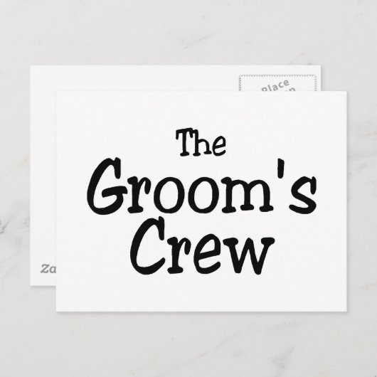 Bemanning voor bruiloftskamers briefkaart (Voorkant / Achterkant)