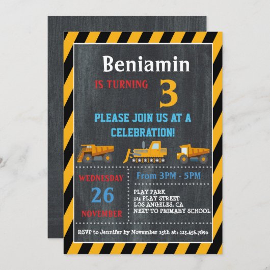 BEMANNING VOOR DE BELASTING VAN VUN BIRTHDAY PARTI KAART (Voorkant / Achterkant)