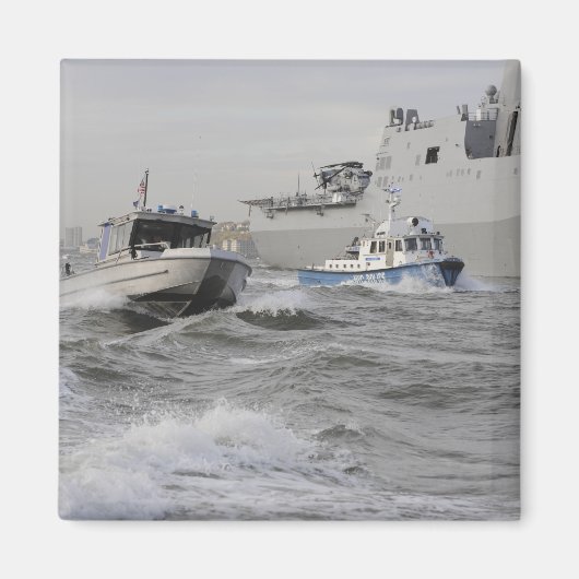 Bemanningen van de kustwacht en de politie magneet (Voorkant)