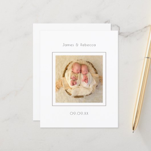 Bemanningsaankondiging budgetminimalistische tweel (Voorkant / Achterkant in situ)