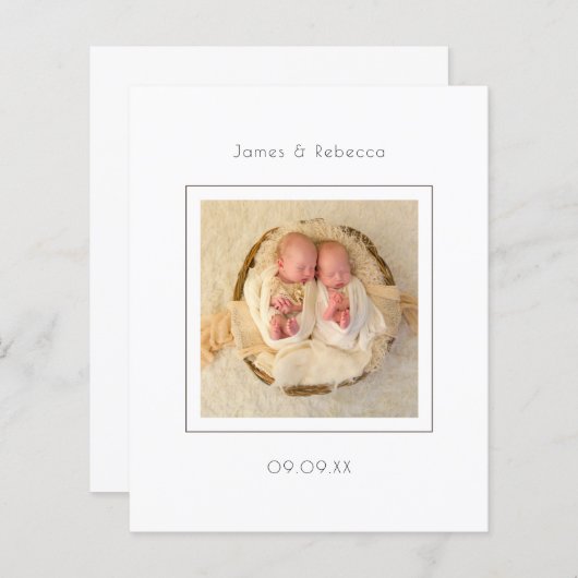 Bemanningsaankondiging budgetminimalistische tweel (Voorkant / Achterkant)