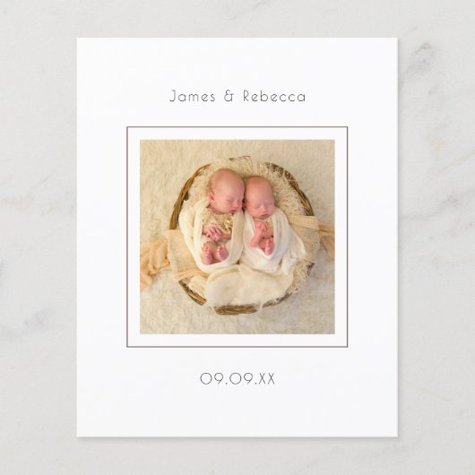 Bemanningsaankondiging budgetminimalistische tweel (Voorkant)