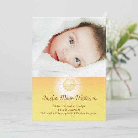 Bemanningsaankondiging van Little Ray of Sunshine  Kaart (Staand voorkant)