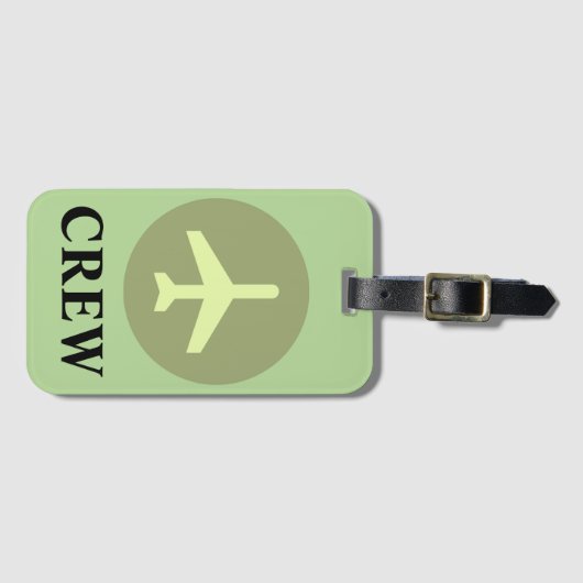 BemanningsBagagelabel in  Groen Bagagelabel (Voorkant (horizontaal))