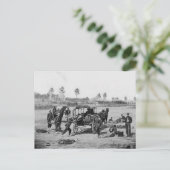 Bemanningsbemanning in de burgeroorlog briefkaart (Staand voorkant)