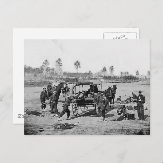 Bemanningsbemanning in de burgeroorlog briefkaart (Voorkant / Achterkant)