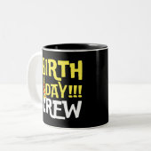 Bemanningsdag Tweekleurige Koffiemok (Voorkant links)