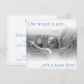 Bemanningskaart met baby bedankkaart (Voorkant / Achterkant)