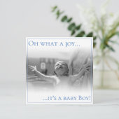 Bemanningskaart met baby bedankkaart (Staand voorkant)