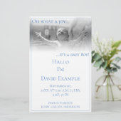 Bemanningskaart met baby briefpapier (Staand voorkant)