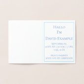 Bemanningskaart met baby folie kaarten (Binnen)