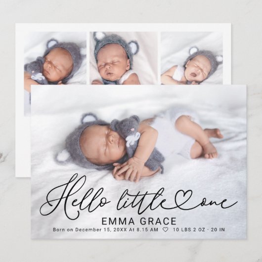 Bemanningskaarten voor foto's in script feestdagenkaart (Voorkant / Achterkant)