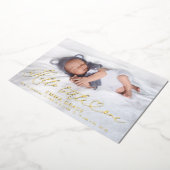 Bemanningskaarten voor foto's in script folie uitnodiging (Gedraaid)