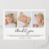 Bemanningskaarten voor foto's in script folie uitnodiging (Achterkant)