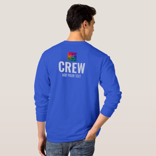 Bemanningsmedewerker Mannen dubbelzijdige hoes met T-shirt (Achterkant volledig)