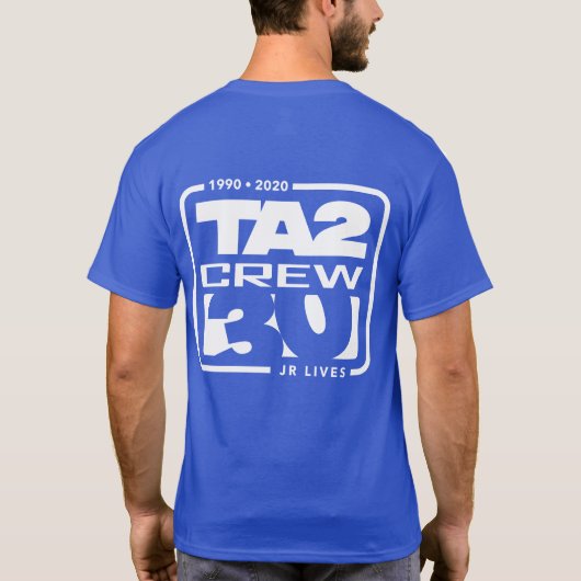 Bemanningsnek van mannen (zwart en kleuren) t-shirt (Achterkant)