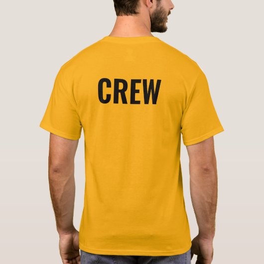 Bemanningspersoneel Gold Colour Dual Sided Design  T-shirt (Achterkant)