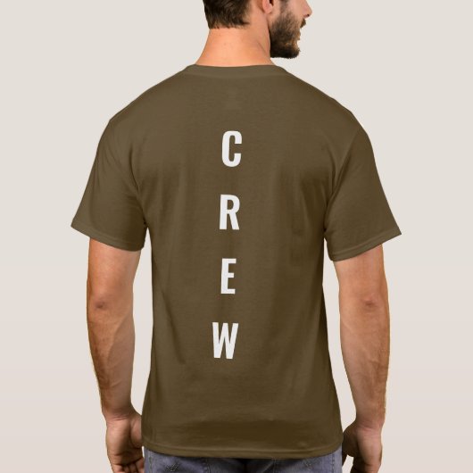 Bemanningspersoneel Voeg hier Logo tekst toe Manne T-shirt (Achterkant)