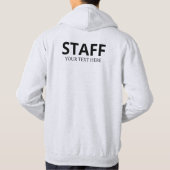 Bemanningspersoneel Voeg hier Logo toe Mannen Ash  Hoodie (Achterkant)