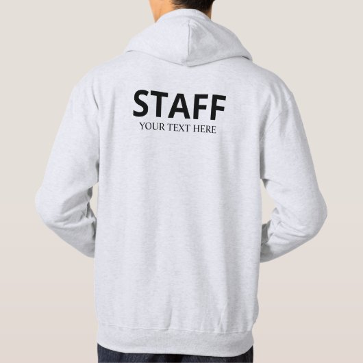 Bemanningspersoneel Voeg hier Logo toe Mannen Ash  Hoodie (Achterkant)