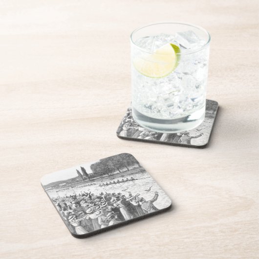  bemanningsrijzen met veel toeschouwers bier onderzetter (Rechterzijde)