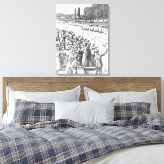  bemanningsrijzen met veel toeschouwers canvas afdruk (Insitu (Slaapkamer))