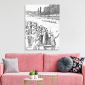  bemanningsrijzen met veel toeschouwers canvas afdruk (Insitu (Woonkamer))