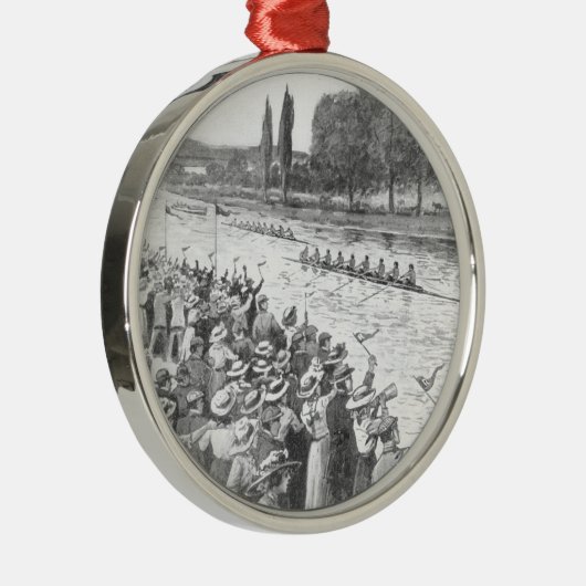  bemanningsrijzen met veel toeschouwers metalen ornament (Rechts)