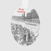 bemanningsrijzen met veel toeschouwers ornament (voorkant)