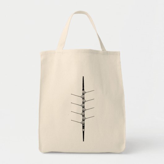 Bemanningsroeier - Grocery Bag Tote Bag (Voorkant)