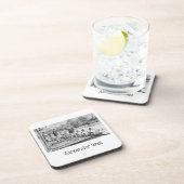  bemanningsroeiers in de boot aan de haven bier onderzetter (Rechterzijde)