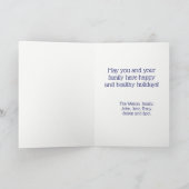  bemanningsroeiers in de boot aan de haven feestdagen kaart (Binnen)