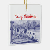  bemanningsroeiers in de boot aan de haven keramisch ornament (Rechts)