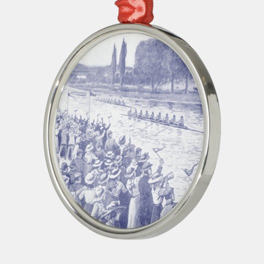  bemanningsroosters met veel toeschouwers blauw metalen ornament (Links)