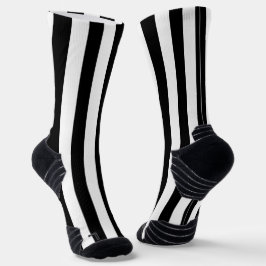 Bemanningssokken, Balck en White Stripe Sokken